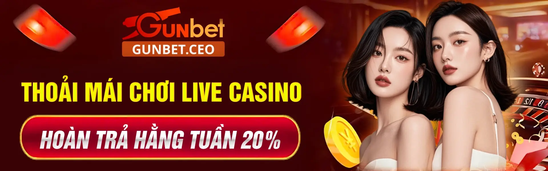 Thoải mái chơi casino tại Gunbet