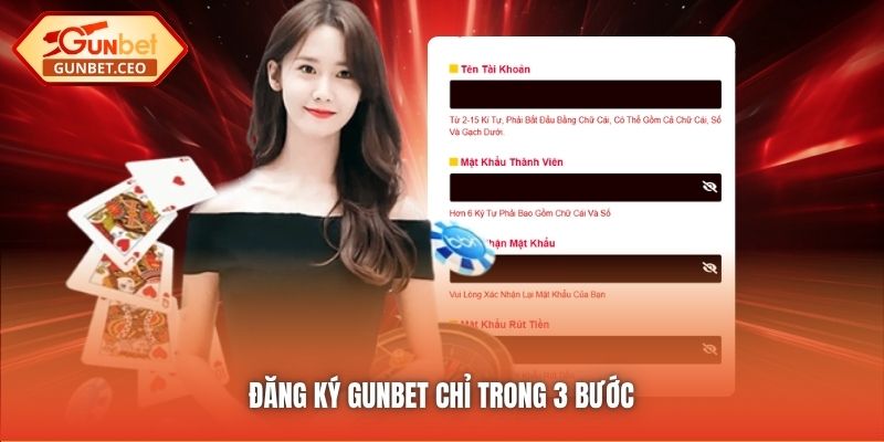 Đăng ký Gunbet chỉ trong 3 bước