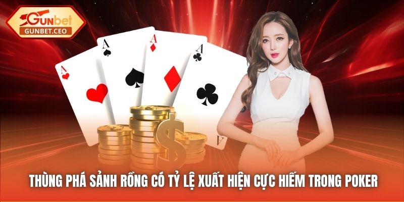 Thùng phá sảnh rồng có tỷ lệ xuất hiện cực hiếm trong Poker